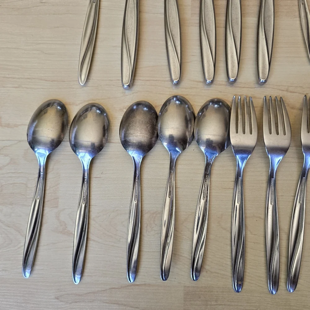 VTG 19pc FINLANDIA‎ Stainless MCM Flatware International Silver INSICO USA